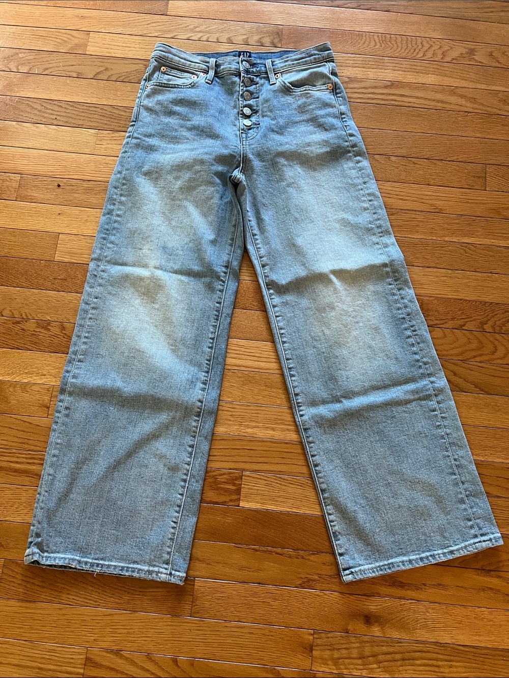Classic Light Blue Women’s Wide-Leg High Rise Jeans